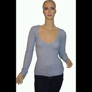 Abercrombie & Fitch Light Blue V-Neck Sweater